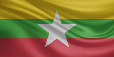 Myanmar Bayrak Dalgalanması