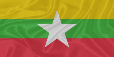 Myanmar Flag Wind Waving clipart