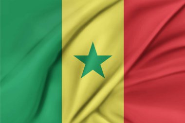 Senegal Bayrak Rüzgarı Yakından Dalgalanıyor