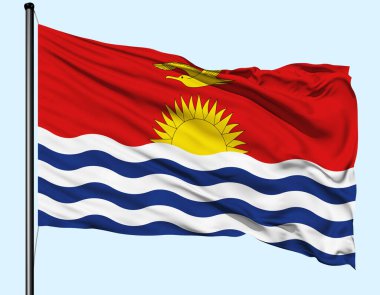 Kiribati Bayrak Rüzgarı Polonyalıyla Dalgalanıyor