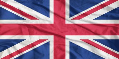 United Kingdom Flag Waving Close Up