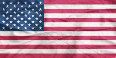 Amerika Birleşik Devletleri Bayrağı Yakından Dalgalanıyor