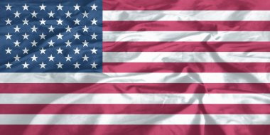 Amerika Birleşik Devletleri Bayrağı Yakından Dalgalanıyor