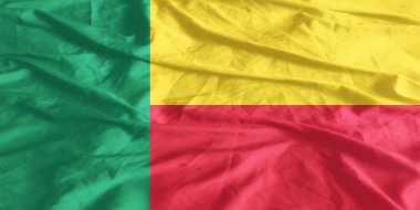 Benin Bayrağı Dalgalanıyor Yakından