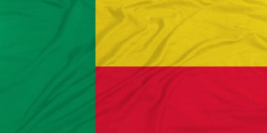 Benin Bayrağı Dalgalanıyor Yakından