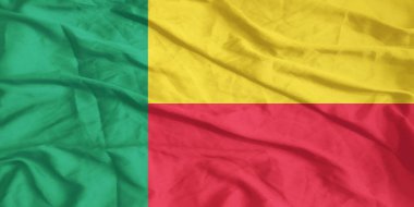 Benin Bayrağı Dalgalanıyor Yakından