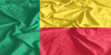 Benin Bayrağı Dalgalanıyor Yakından