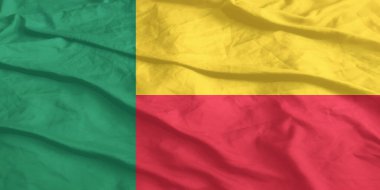 Benin Bayrağı Dalgalanıyor Yakından