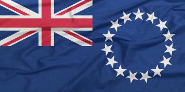 Cook Adaları Bayrağı Yakından Dalgalanıyor