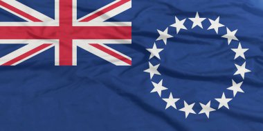 Cook Adaları Bayrağı Yakından Dalgalanıyor