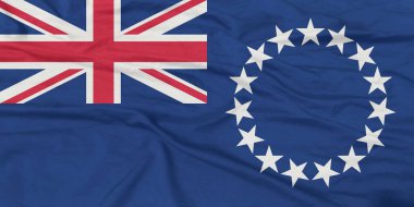 Cook Adaları Bayrağı Yakından Dalgalanıyor