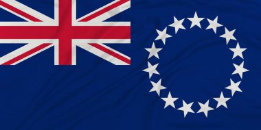 Cook Adaları Bayrağı Yakından Dalgalanıyor