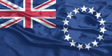 Cook Adaları Bayrağı Yakından Dalgalanıyor