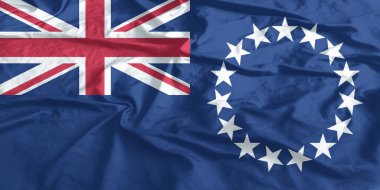 Cook Adaları Bayrağı Yakından Dalgalanıyor