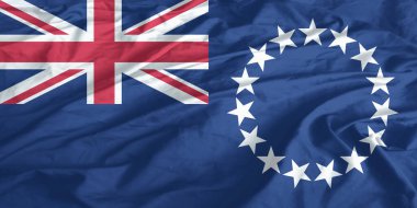 Cook Adaları Bayrağı Yakından Dalgalanıyor