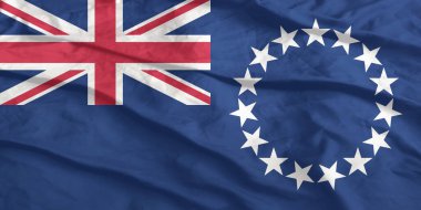 Cook Adaları Bayrağı Yakından Dalgalanıyor