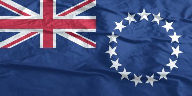 Cook Adaları Bayrağı Yakından Dalgalanıyor