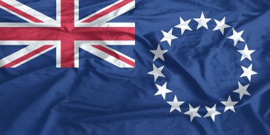 Cook Adaları Bayrağı Yakından Dalgalanıyor