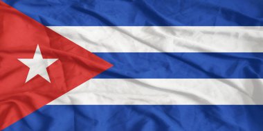 Küba Bayrağı Dalgalanıyor Yakından