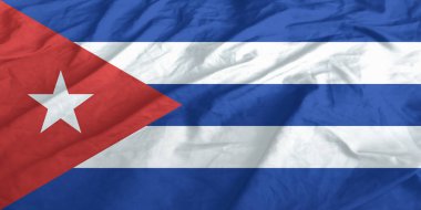 Küba Bayrağı Dalgalanıyor Yakından
