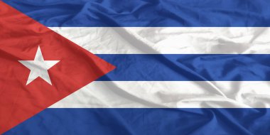 Küba Bayrağı Dalgalanıyor Yakından