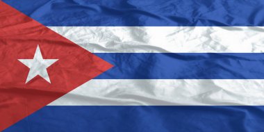 Küba Bayrağı Dalgalanıyor Yakından