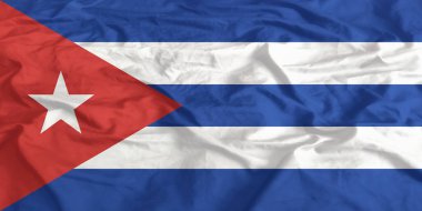 Küba Bayrağı Dalgalanıyor Yakından