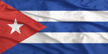 Küba Bayrağı Dalgalanıyor Yakından