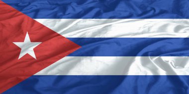 Küba Bayrağı Dalgalanıyor Yakından