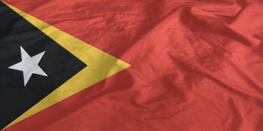 East Timor Flag Waving Close Up clipart