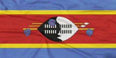 Eswatini Bayrağı Yakından Dalgalanıyor