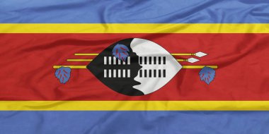 Eswatini Bayrağı Yakından Dalgalanıyor