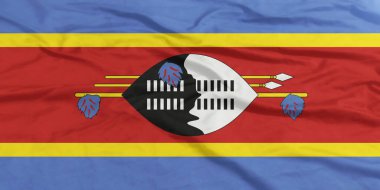 Eswatini Bayrağı Yakından Dalgalanıyor