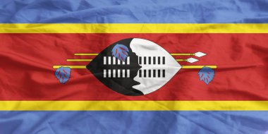 Eswatini Bayrağı Yakından Dalgalanıyor