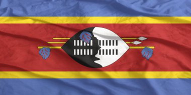 Eswatini Bayrağı Yakından Dalgalanıyor