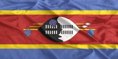 Eswatini Bayrağı Yakından Dalgalanıyor