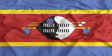 Eswatini Bayrağı Yakından Dalgalanıyor