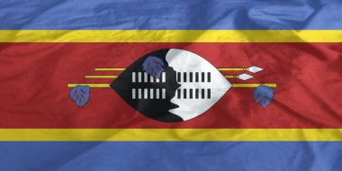 Eswatini Bayrağı Yakından Dalgalanıyor