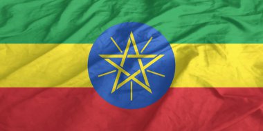 Etiyopya Bayrağı Yakından Dalgalanıyor
