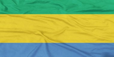 Gabon Bayrağı Yakından Dalgalanıyor
