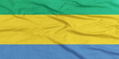 Gabon Bayrağı Yakından Dalgalanıyor