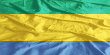 Gabon Bayrağı Yakından Dalgalanıyor