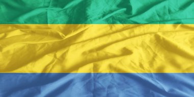 Gabon Bayrağı Yakından Dalgalanıyor