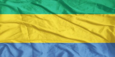 Gabon Bayrağı Yakından Dalgalanıyor