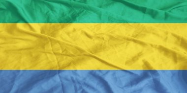 Gabon Bayrağı Yakından Dalgalanıyor