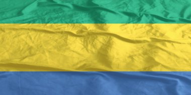 Gabon Bayrağı Yakından Dalgalanıyor
