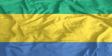 Gabon Bayrağı Yakından Dalgalanıyor