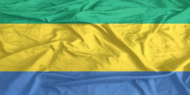 Gabon Bayrağı Yakından Dalgalanıyor