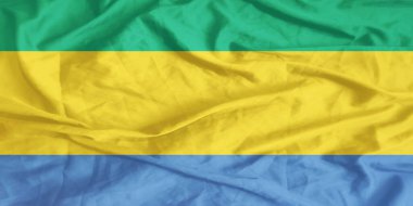 Gabon Bayrağı Yakından Dalgalanıyor