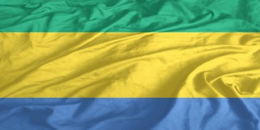 Gabon Bayrağı Yakından Dalgalanıyor
